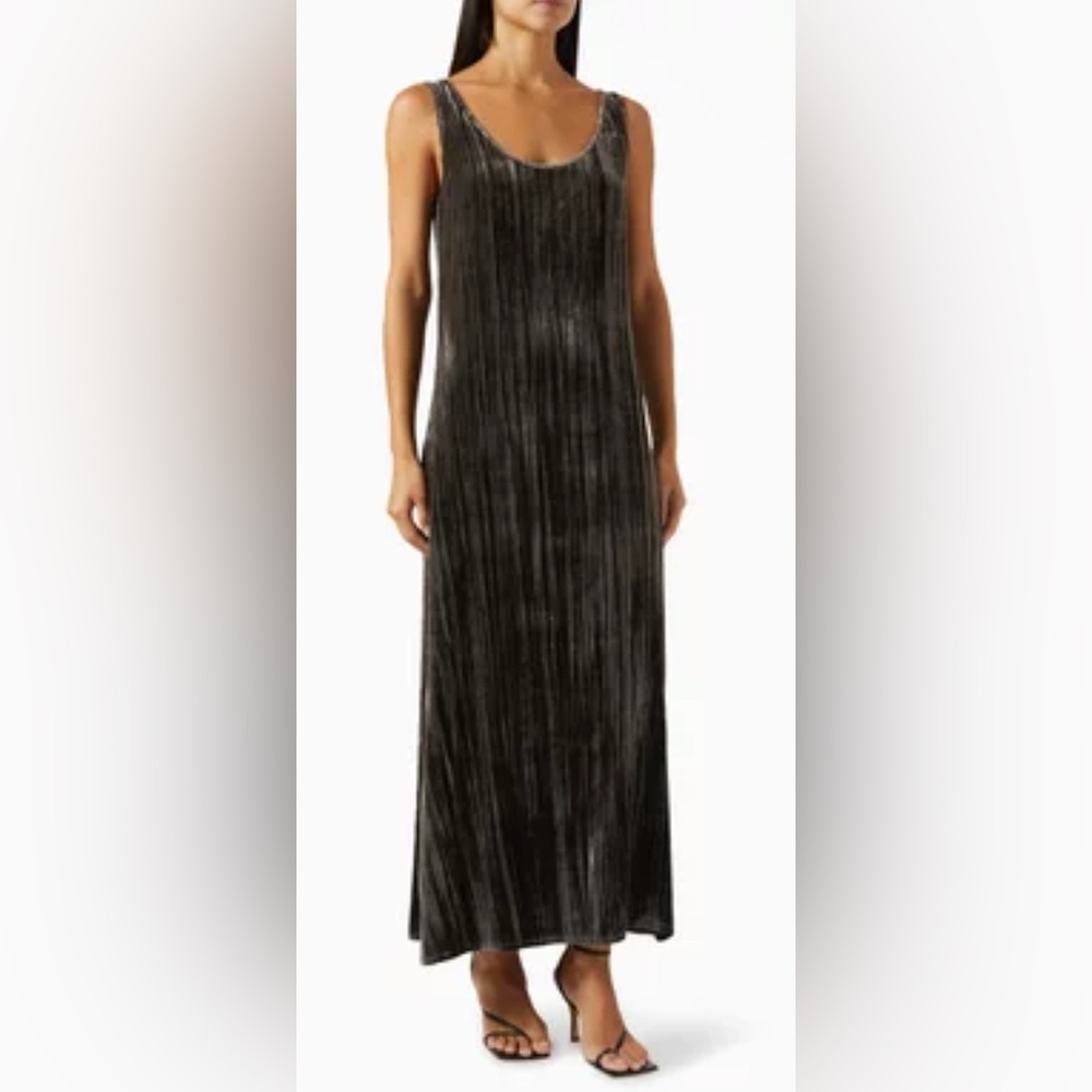NWOT Enza Costa Silk Velvet Tank Dress - Anthracite